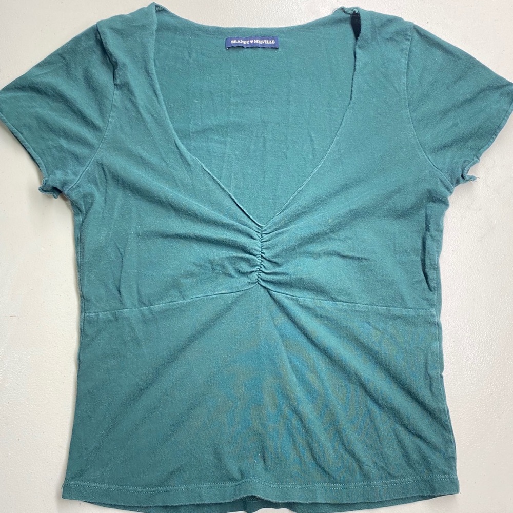 brandy melville forest green gina top